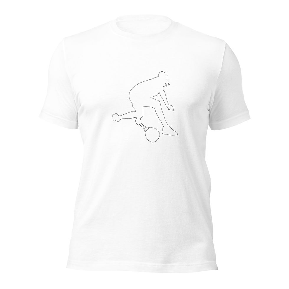 Thumbnail: Stefanos Tsitsipas Tennis White Silhouette Unisex Cotton Short Sleeve Shirt