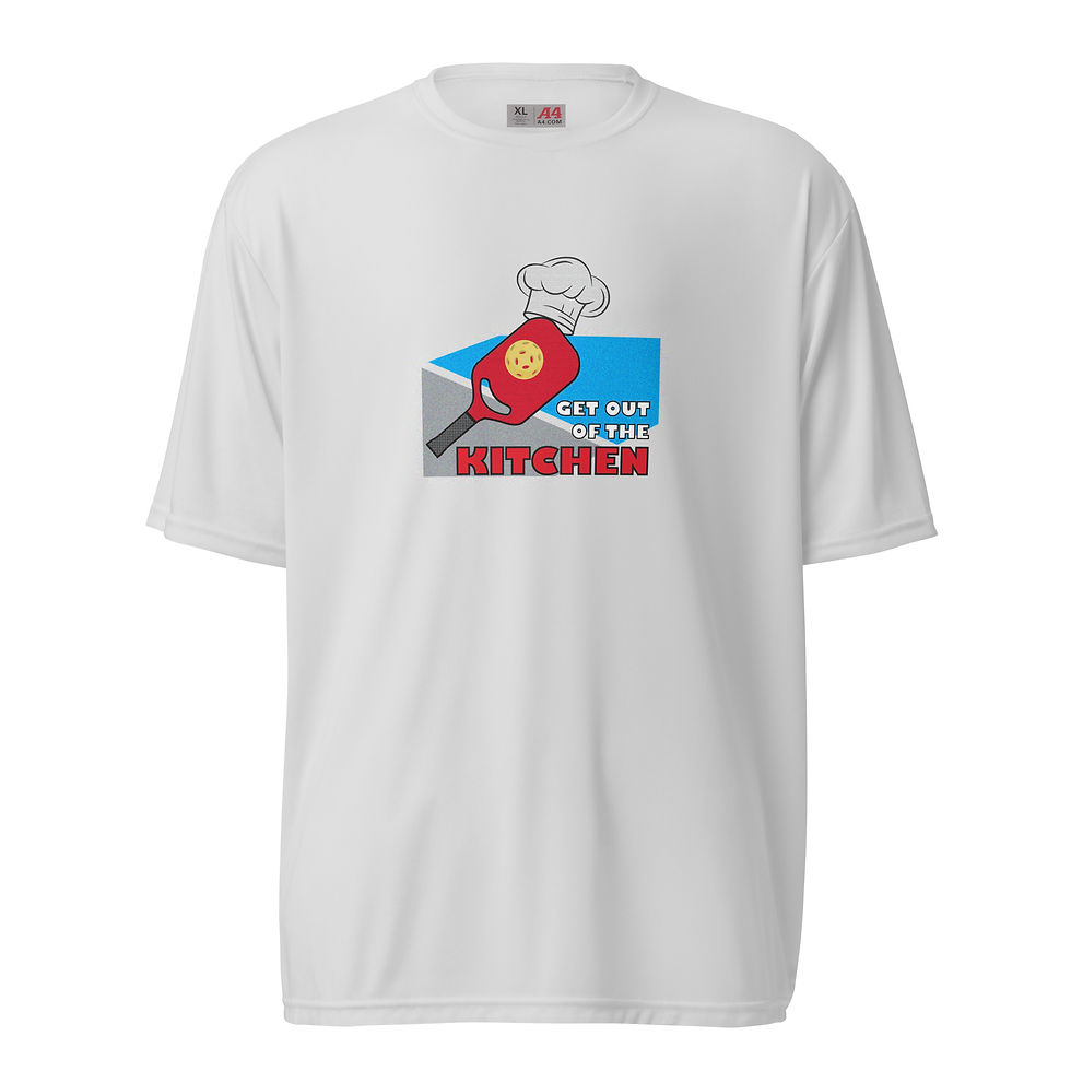 Thumbnail: Pickle Ball Get out of the Kitchen Unisex Performance Crew Neck T-shirt