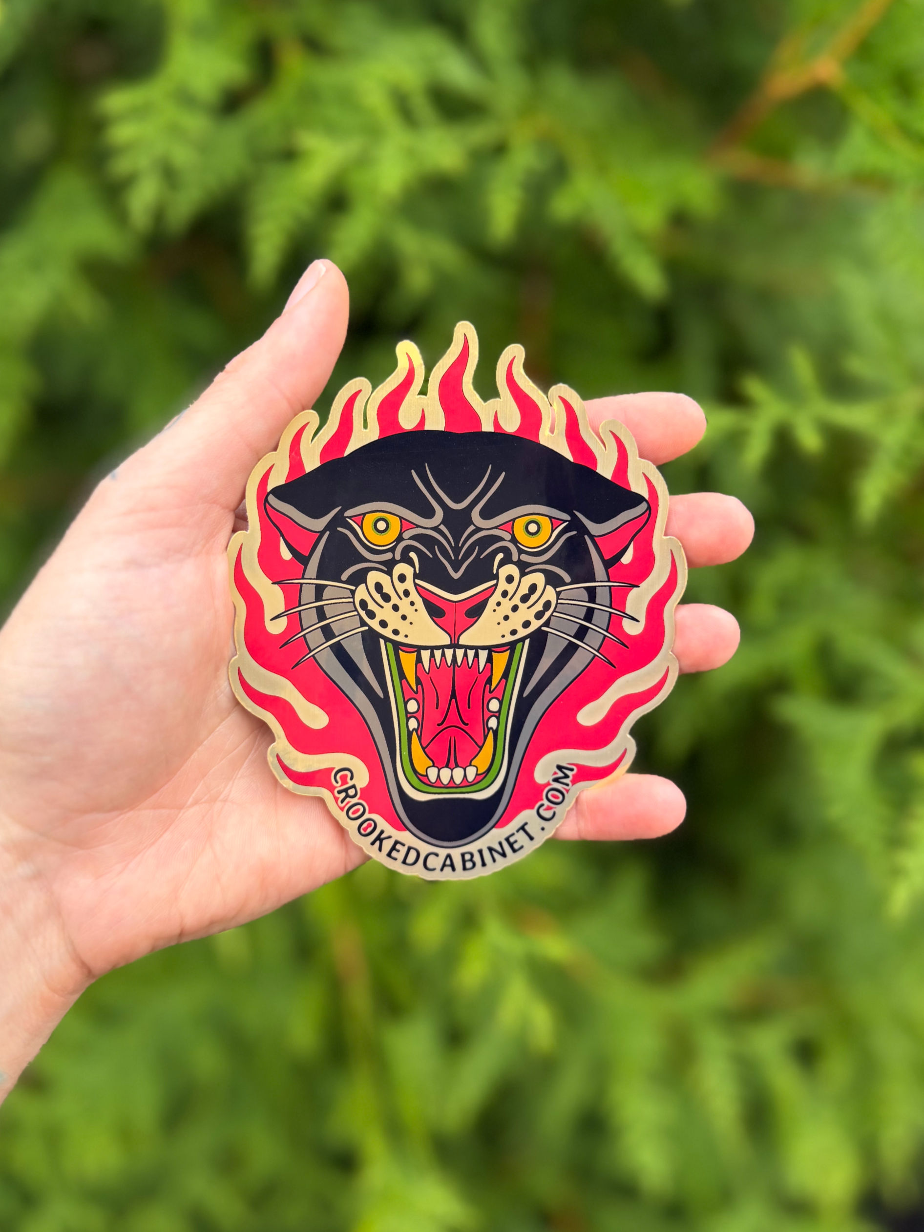 Flaming Panther - Sticker
