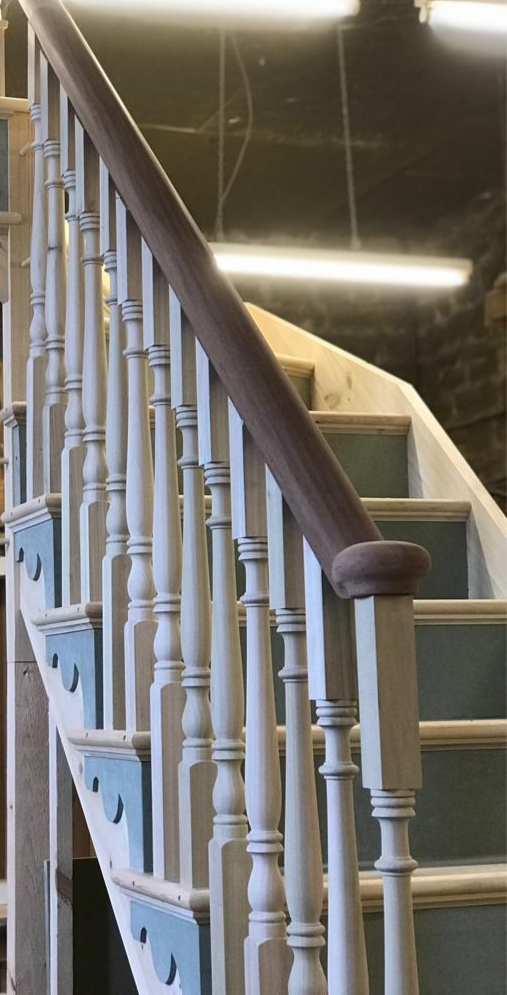 Bespoke spindles and handrail