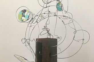 _Alive in the River_, 2018, Oil, enamel, and silver leaf on canvas  44x60.jpg