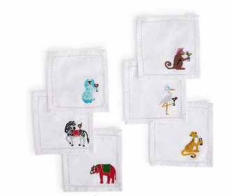 embroidered napkin set