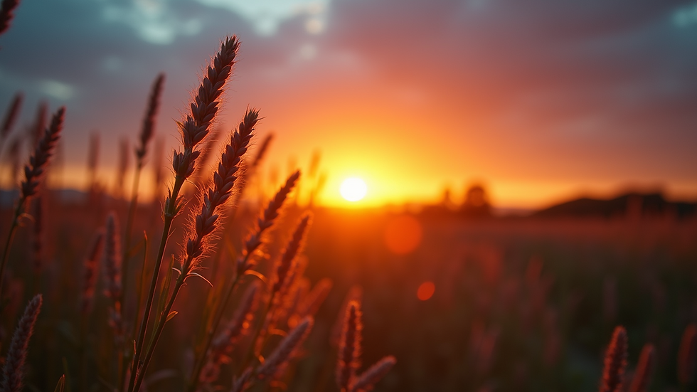 Eye-level view of a vibrant sunrise welcoming a new day
