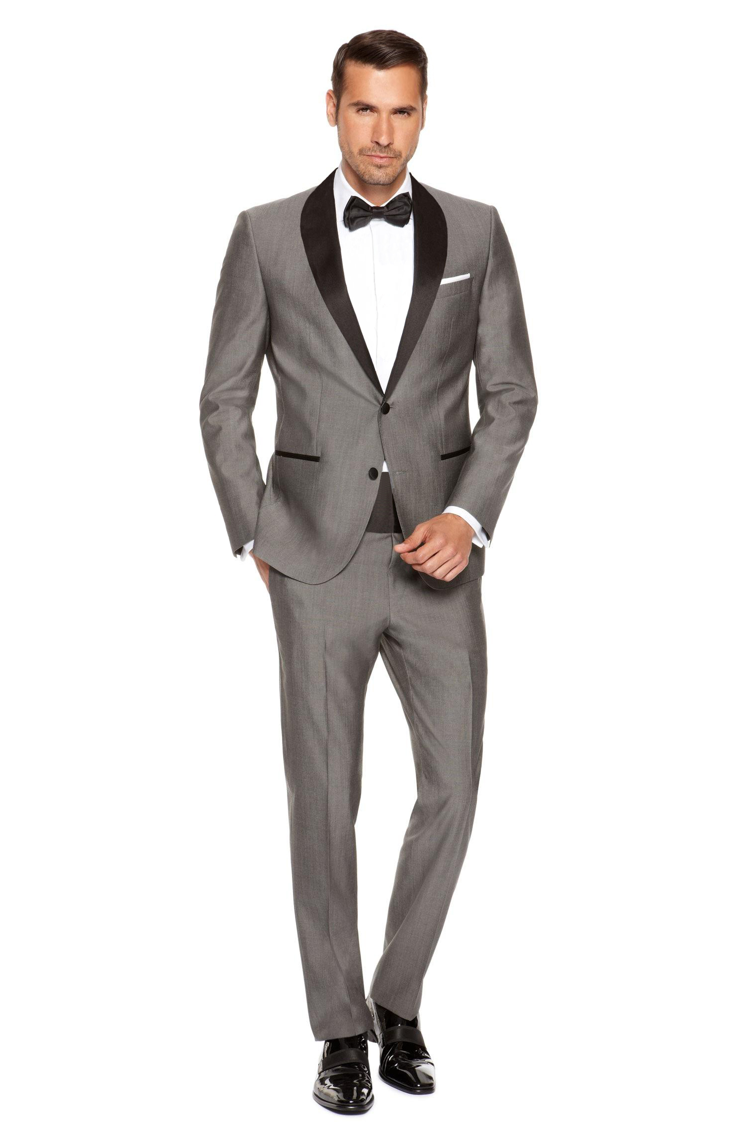mod-12 tuxedo gris cuello herradura