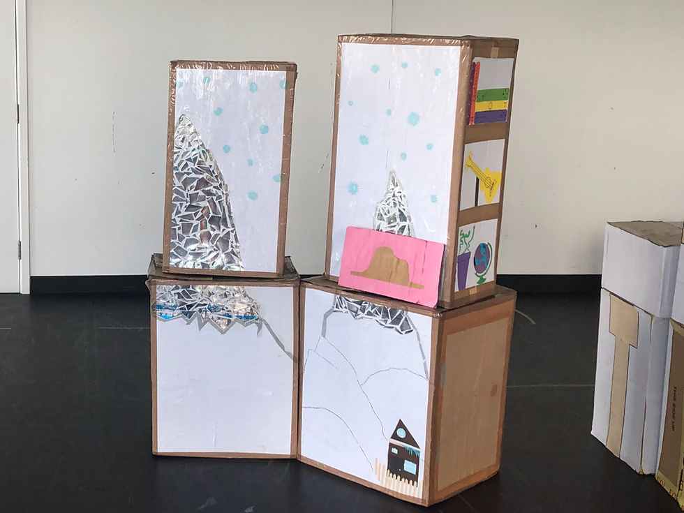 Part of the set of the original fringe production - partly made from recycled materials.