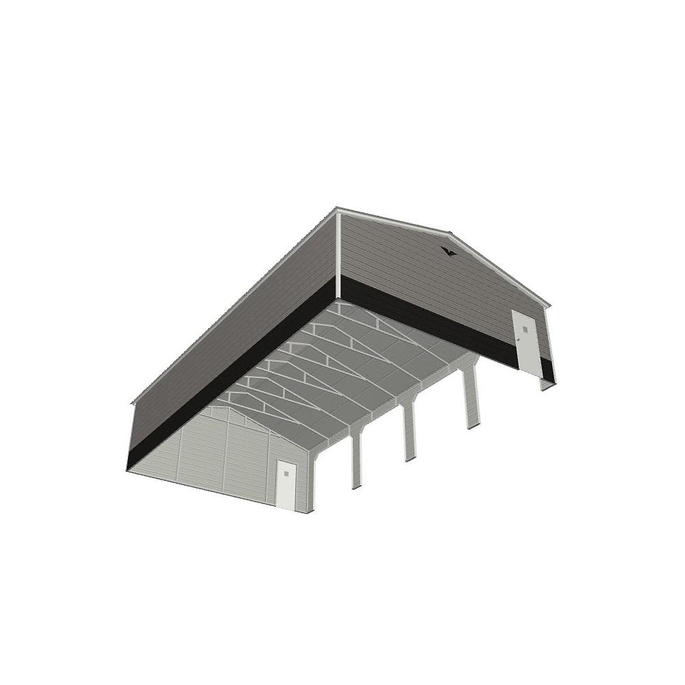 Thumbnail: 4 Bay Steel Carport - Four Car Metal Shelter Bottom