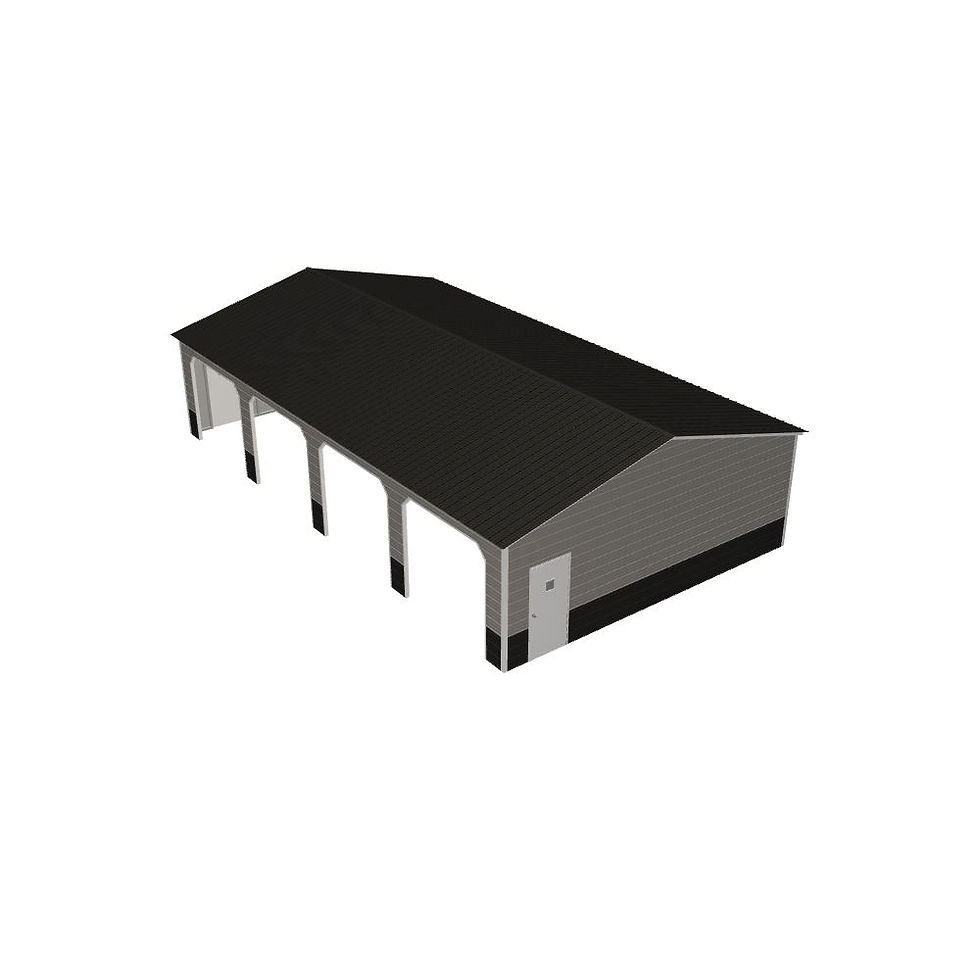 Thumbnail: 4 Bay Steel Carport - Four Car Metal Shelter Right