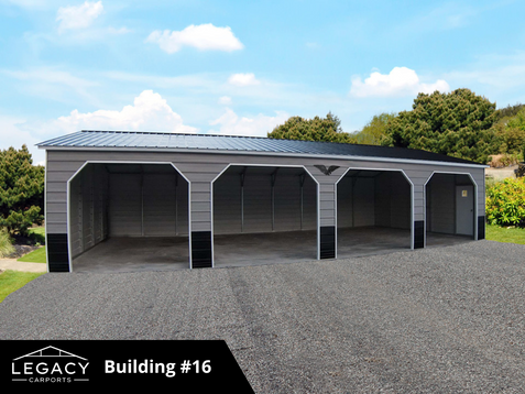 26x45x9 4-Bay Metal Garage