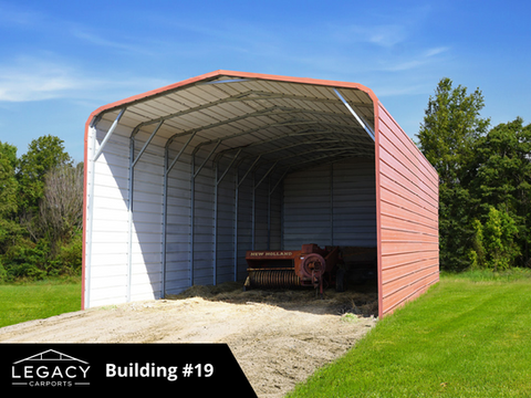 18x35x12 Enclosed Carport