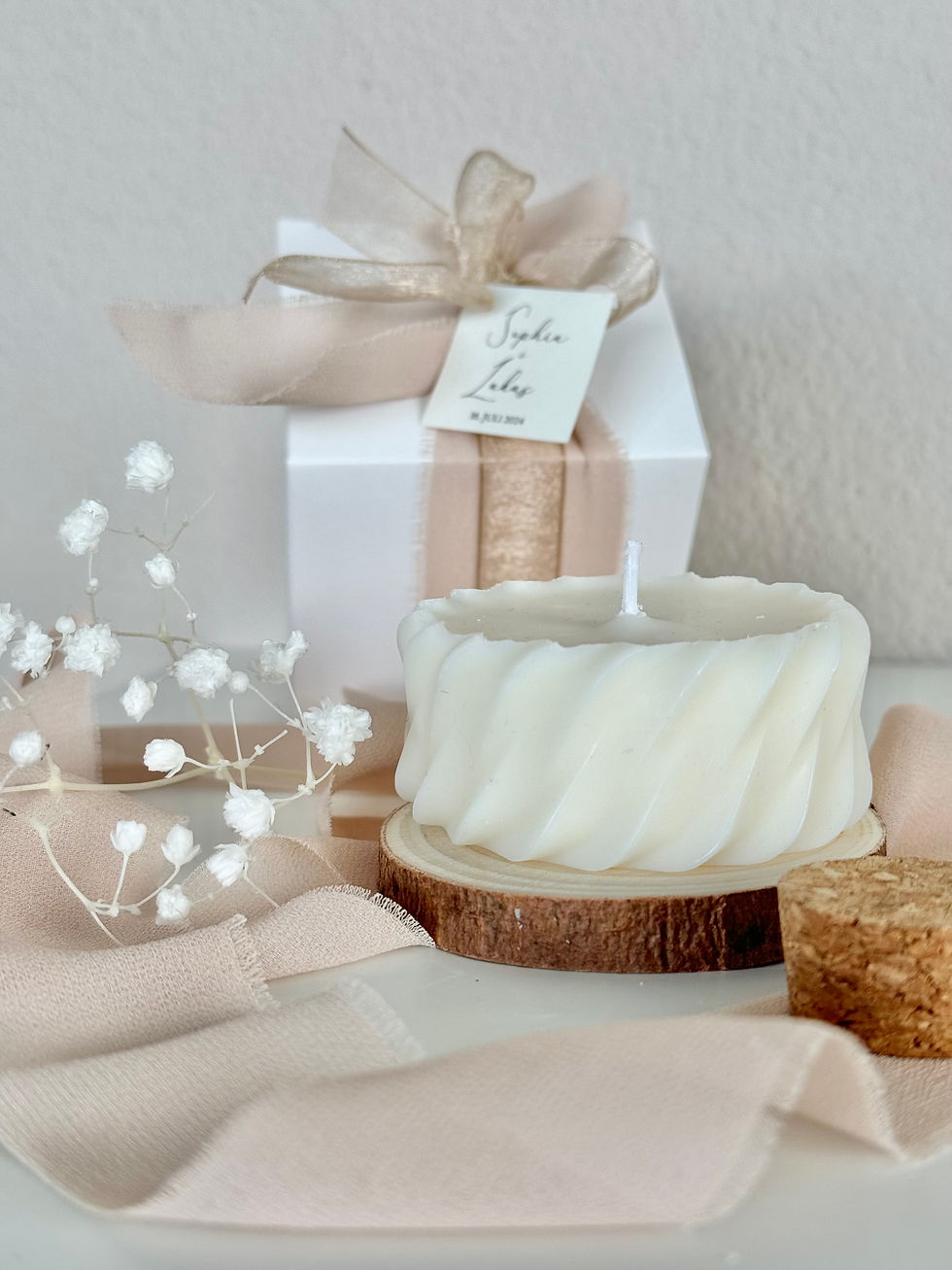 Guest gift candle “nature”