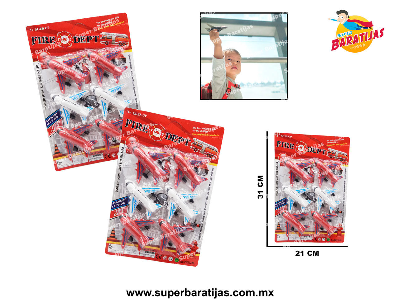 (3B25) AVIÓN BLÍSTER C/6