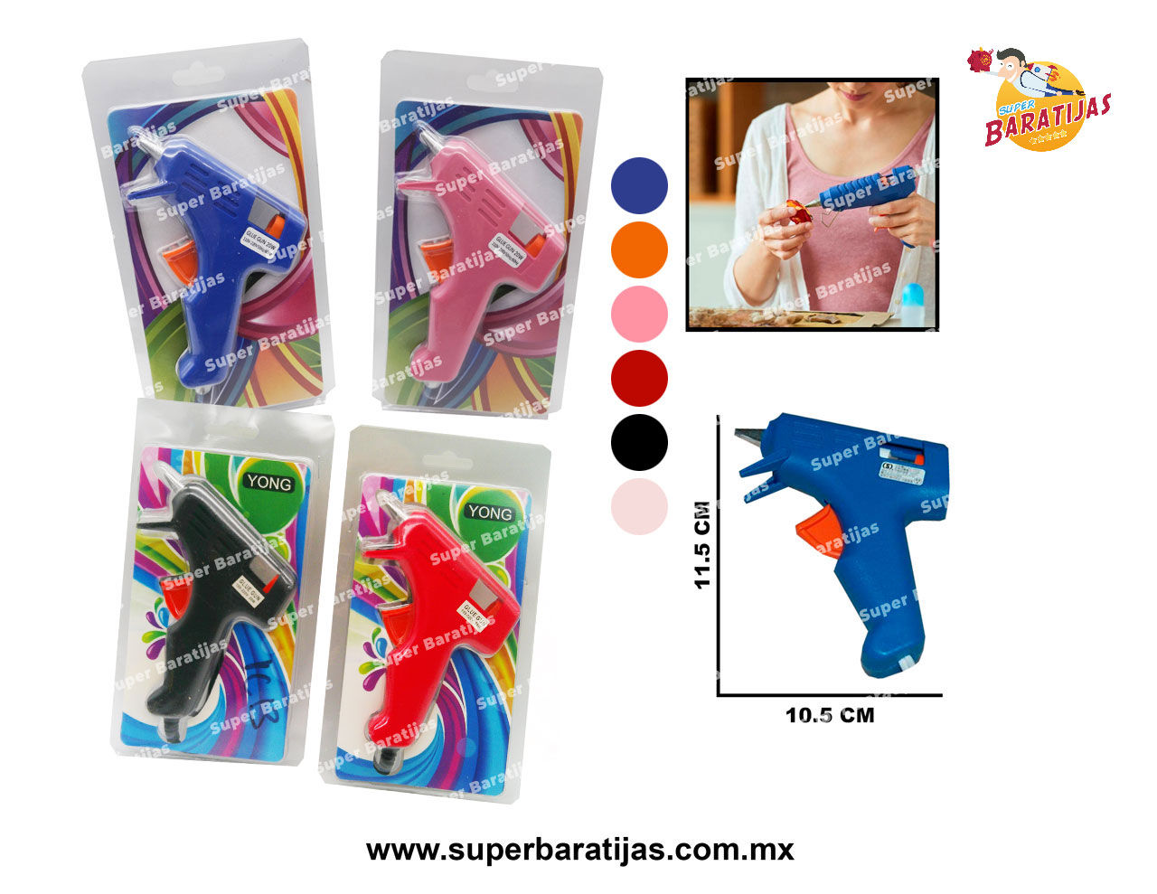 (1C13) PISTOLA SILICON COLORES