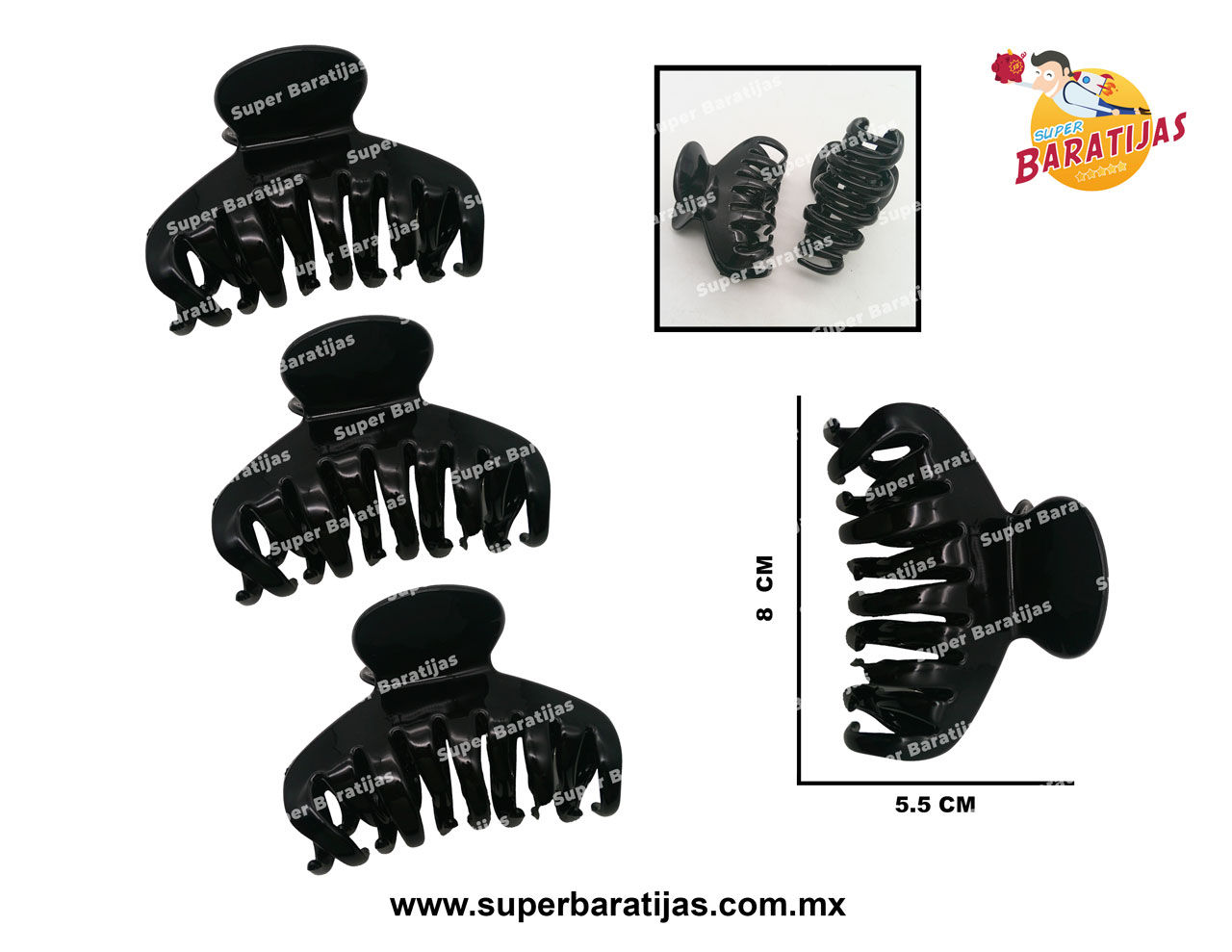(3R1) PINZA CABELLO 8 CM