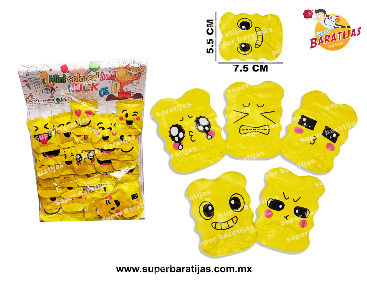 (13J11) BOMBA EMOJI PAQ 40 PZAS SL-030