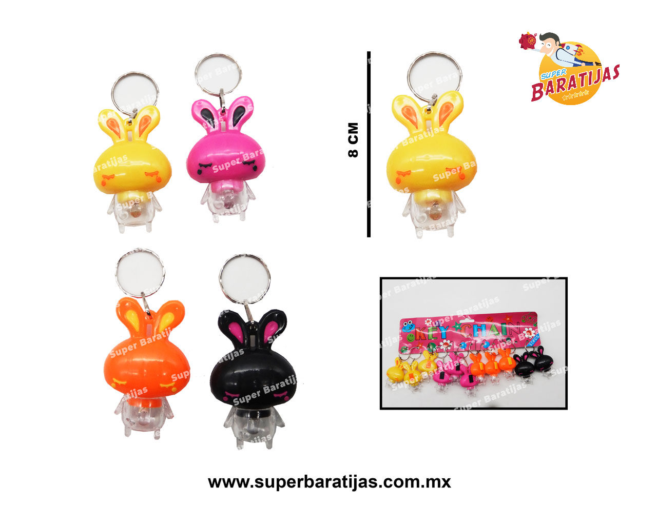 (1A19) (1F11) LLAVERO CONEJO C/LUZ