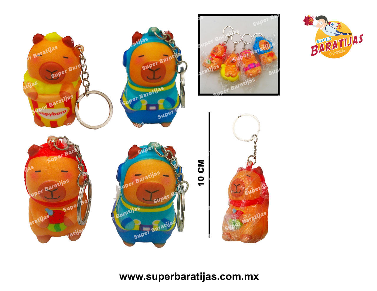 (1F18) LLAVERO SQUISH CAPIBARA