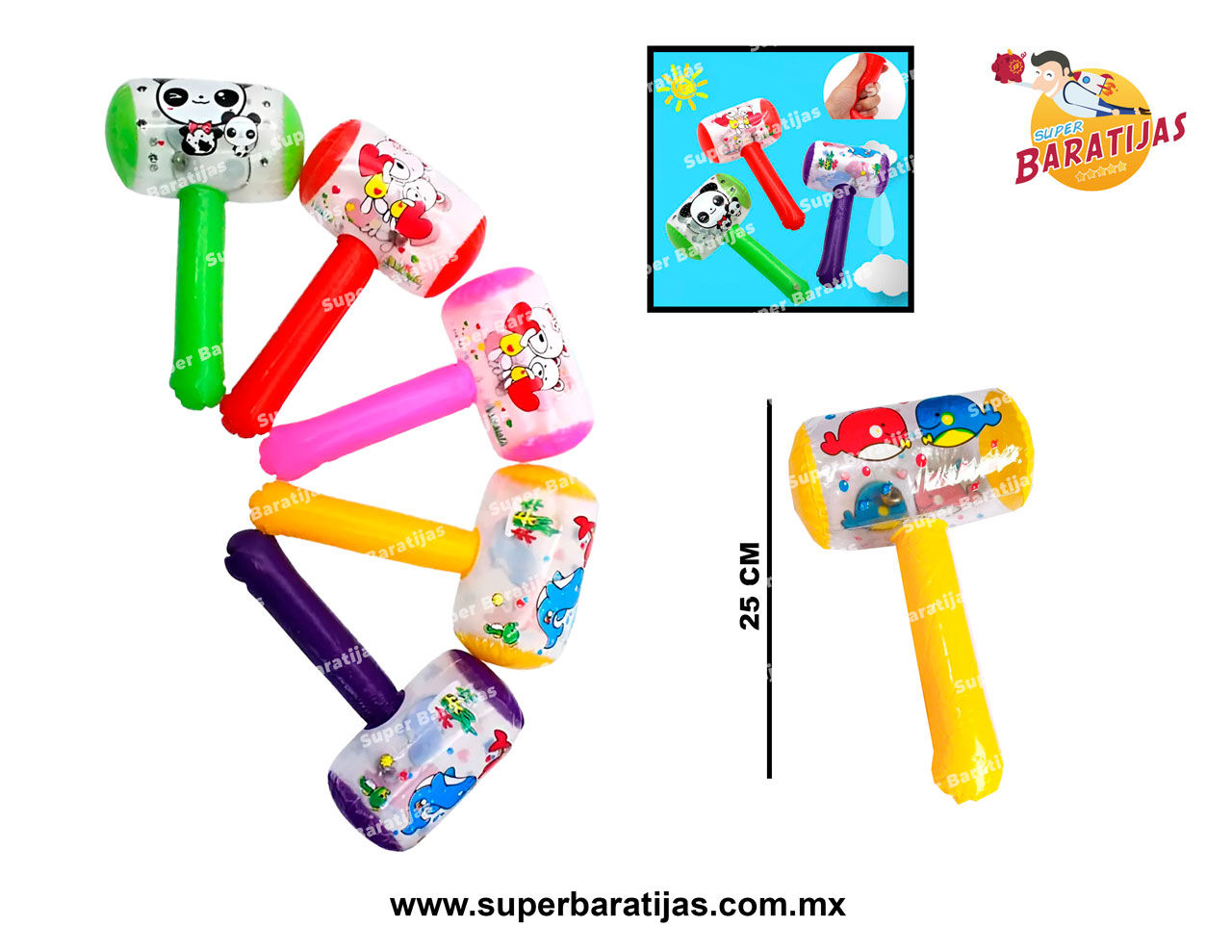 (1L2) (1M2) MARTILLO INFLABLE 25 CM