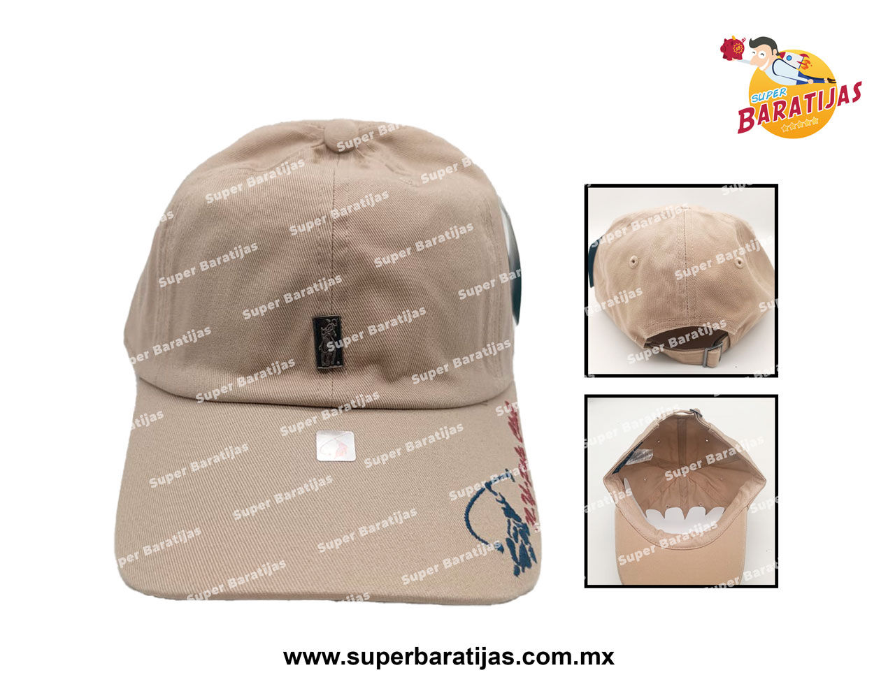 (4A14) GORRA POLO PLACA (BEIGE)