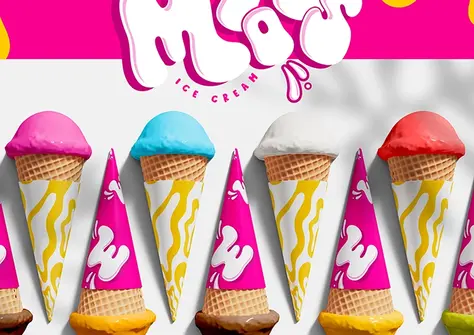 Moos Ice Cream – Whimsical Brand Identity & Flavor-Focused Packaging