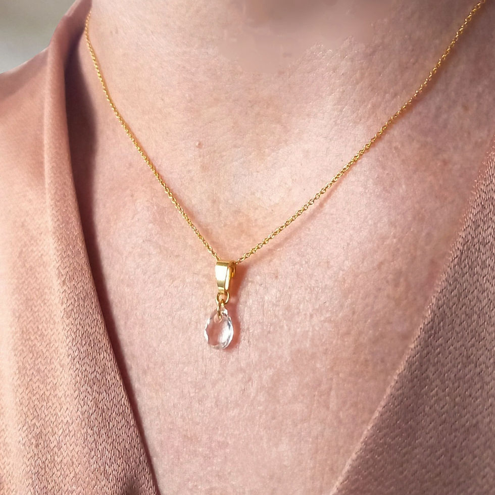 Miniatyrbild: HERVOR Unicorn Tear Golden Necklace