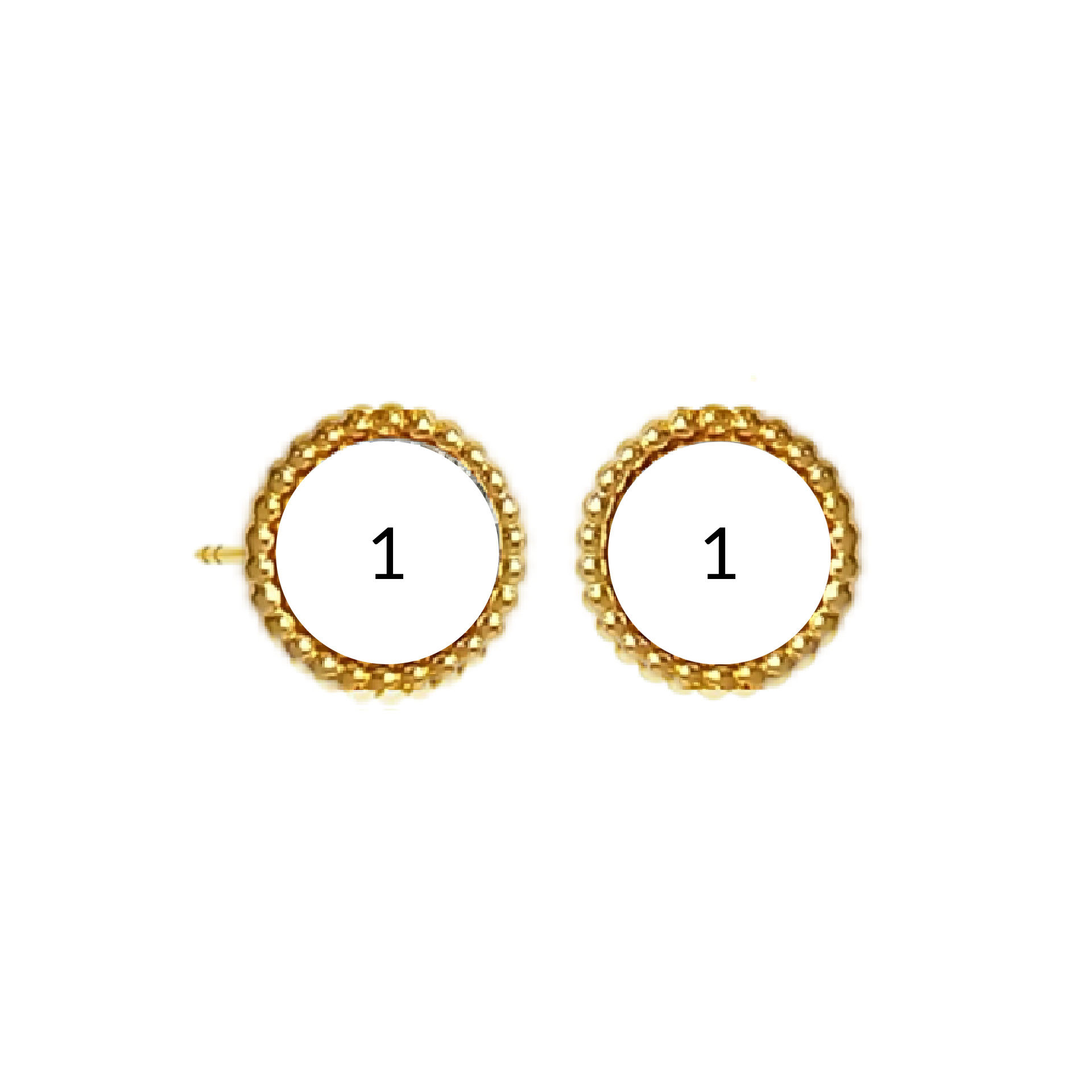 NAJAD Pendant Drop Golden Studs - Design by You