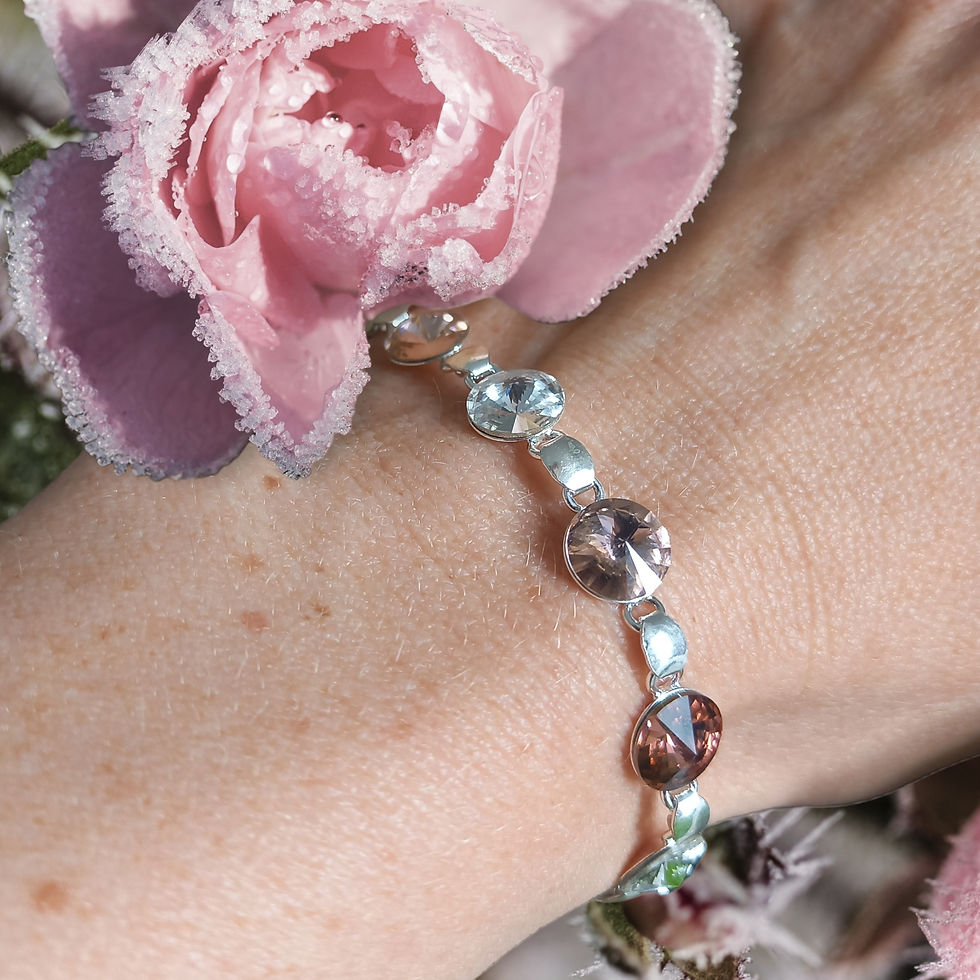 Miniatyrbild: NAJAD Eternal Silver Bracelet - Frozen Roses