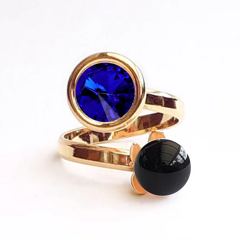 Miniatyrbild: ATROPA Belladonna Black Pearl Golden Ring