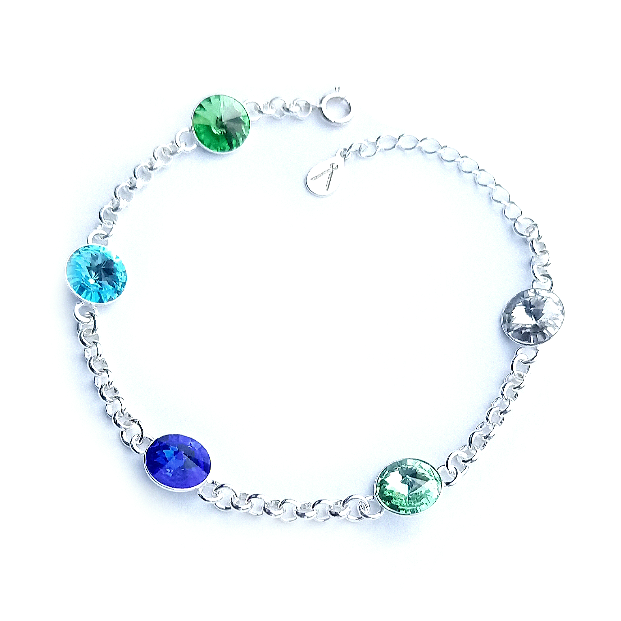 NAJAD Infinity Silver Bracelet - Colours of the Ocean 