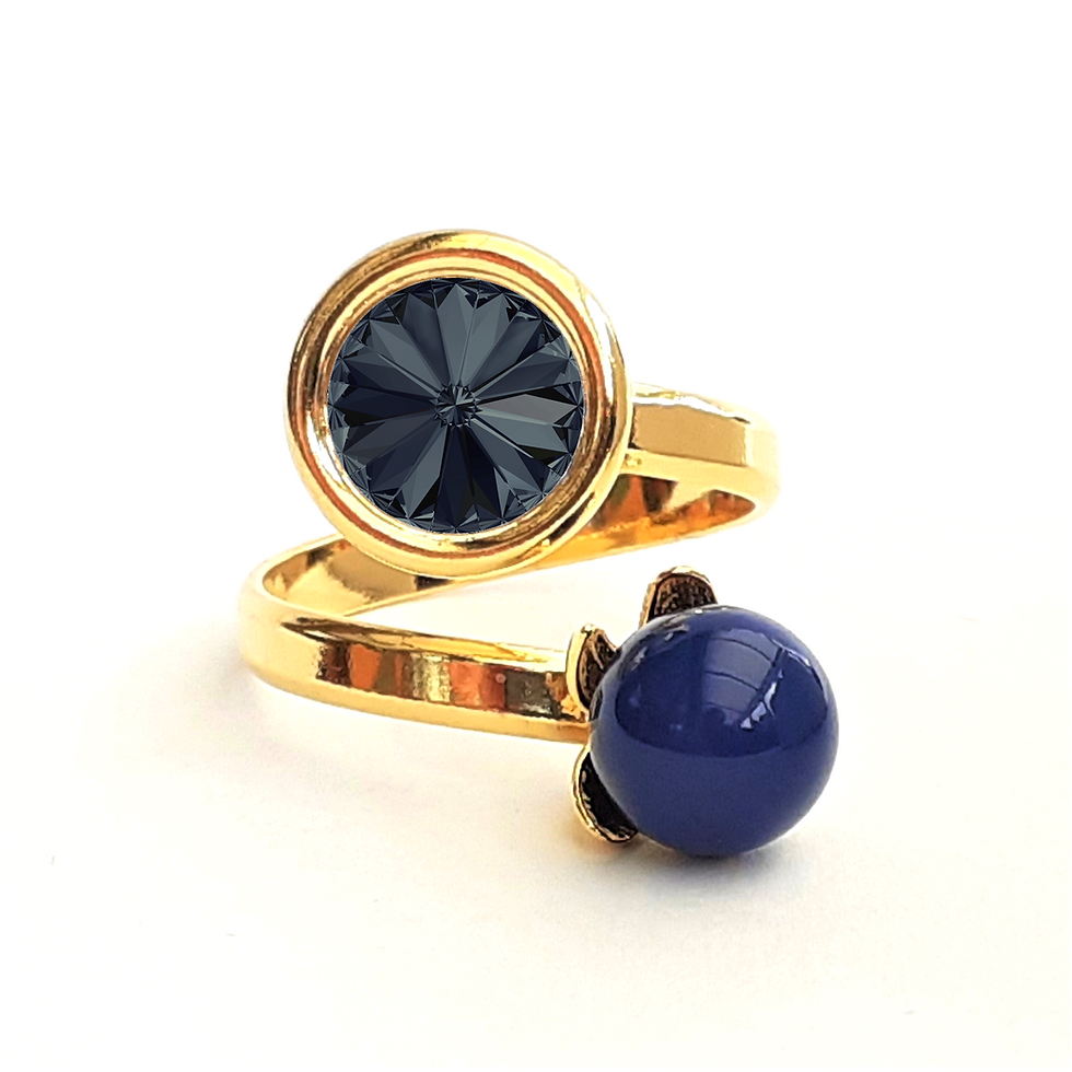 Miniatyrbild: ATROPA Belladonna Blue Pearl Golden Ring