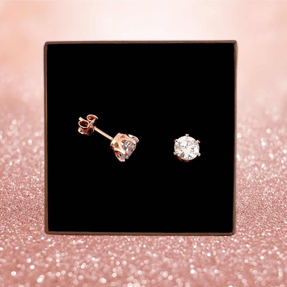 Miniatyrbild: NAJAD Princess Studs Rose Gold