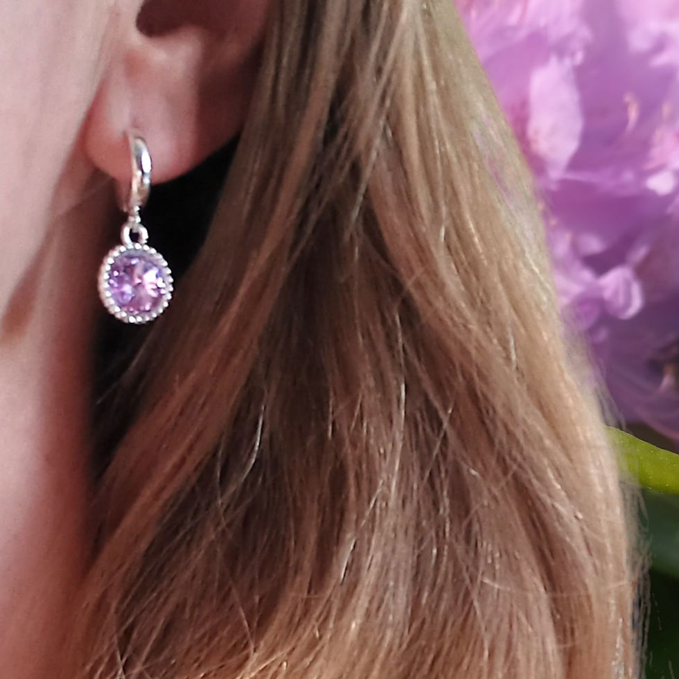 Miniatyrbild: NAJAD Pendant Drop Silver Earhoops - Design by You