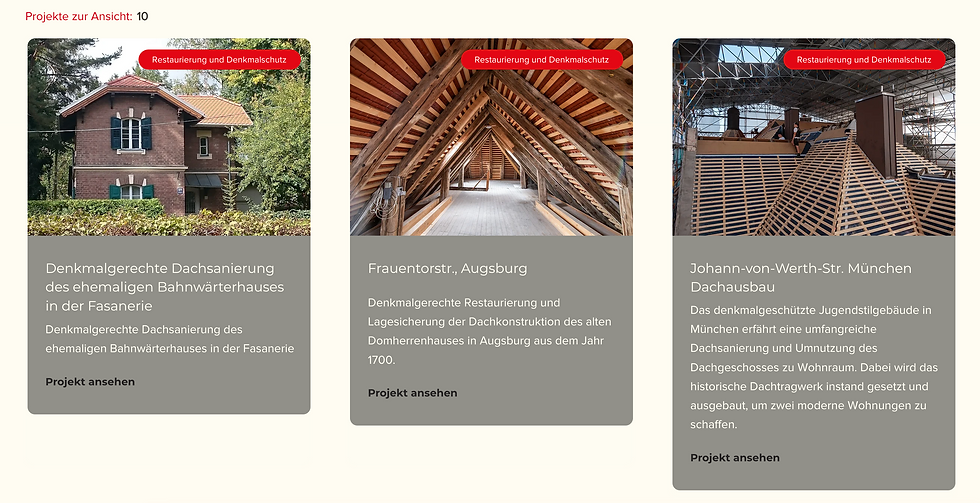 Referenzen Zimmerei Weber München