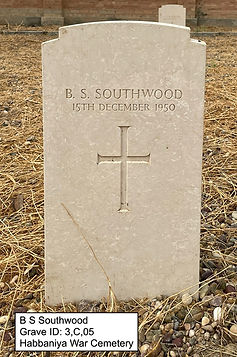 Habbaniya War Cemetery headstone - Southwood