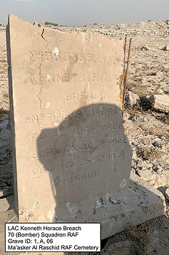 LAC Breach headstone Ma'asker Al Raschid Cemetery, Baghdad