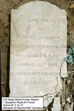 Ten Graves from No. 1 Squadron RAF abandoned in Iraq