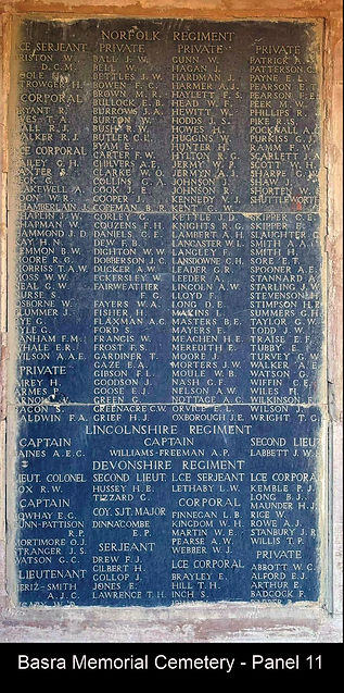 Panel 11 Basra Memorial, Iraq