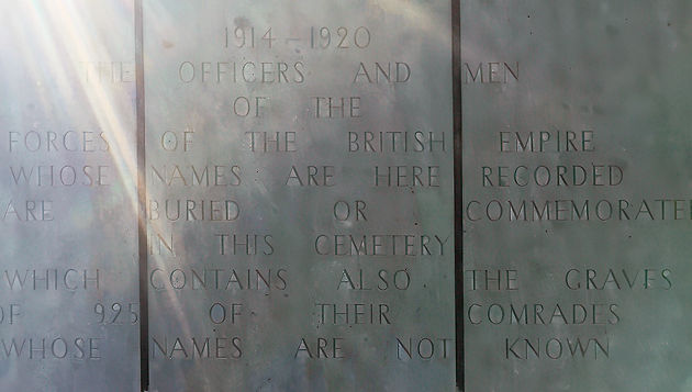 Amara War Cemetery Memorial Sign