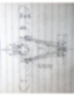 Rigging diagram for the Royal Aircraft Factory FE2 (top elevation)