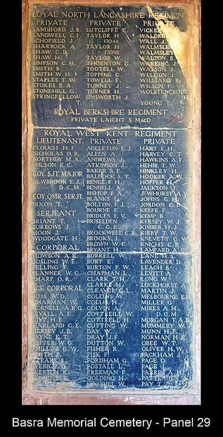 Panel 29 Basra Memorial, Iraq