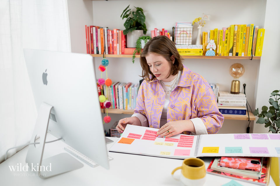 London marketer having a look through client plans.