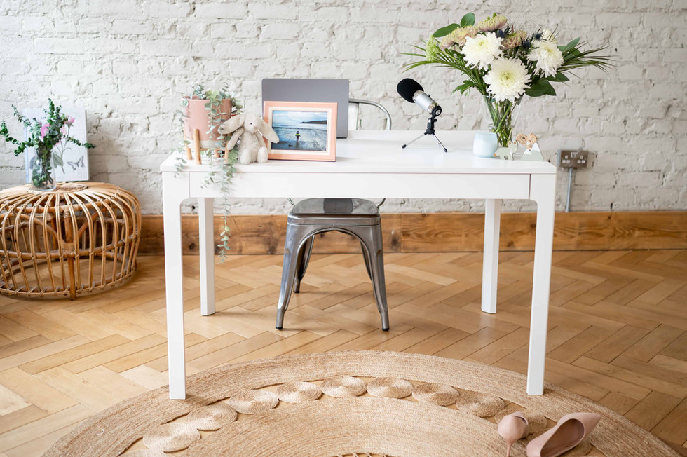 Female founder home office in Manchester.