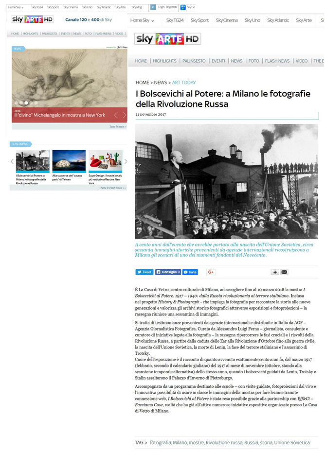 su ArteSky.it la nostra mostra "I BOLSCEVICHI AL POTERE"