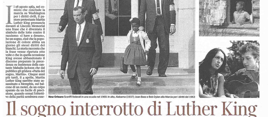 Corriere della Sera Milano 31 marzo 2018
mostra "I Have a Dream"