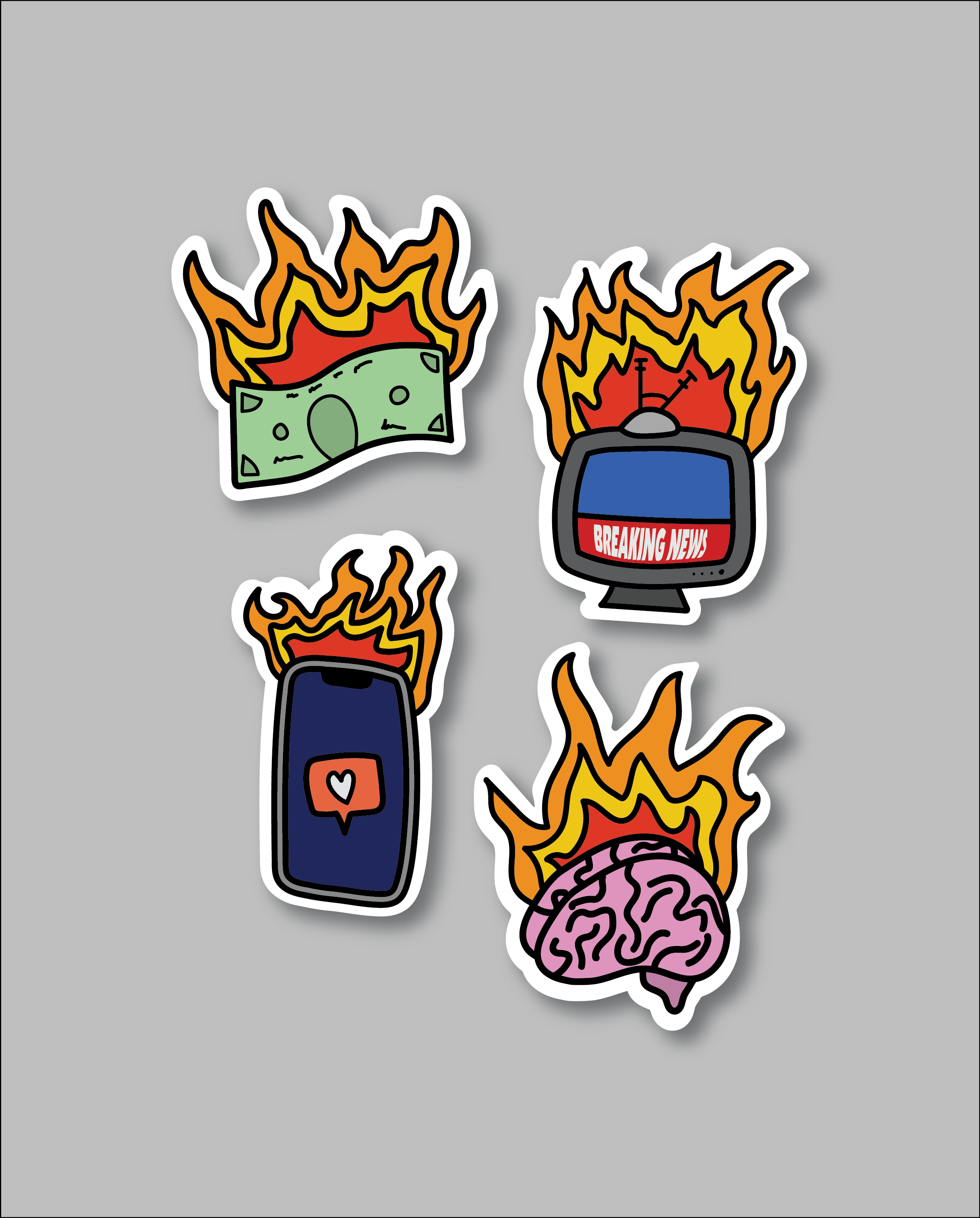 everything burns - sticker pack