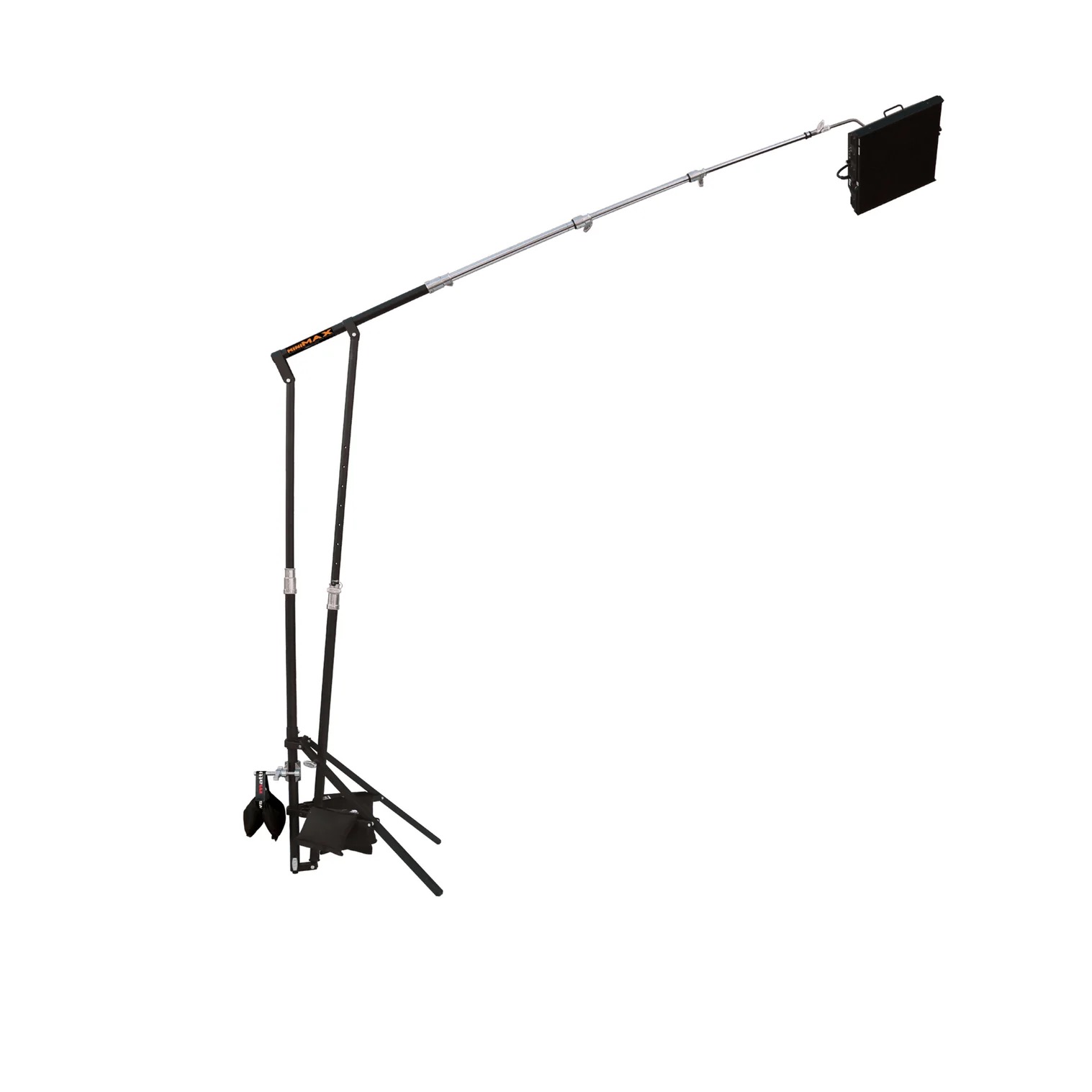 Matthews Mini MAX B377701 boom stand on white background; example light and ballast shown, not included