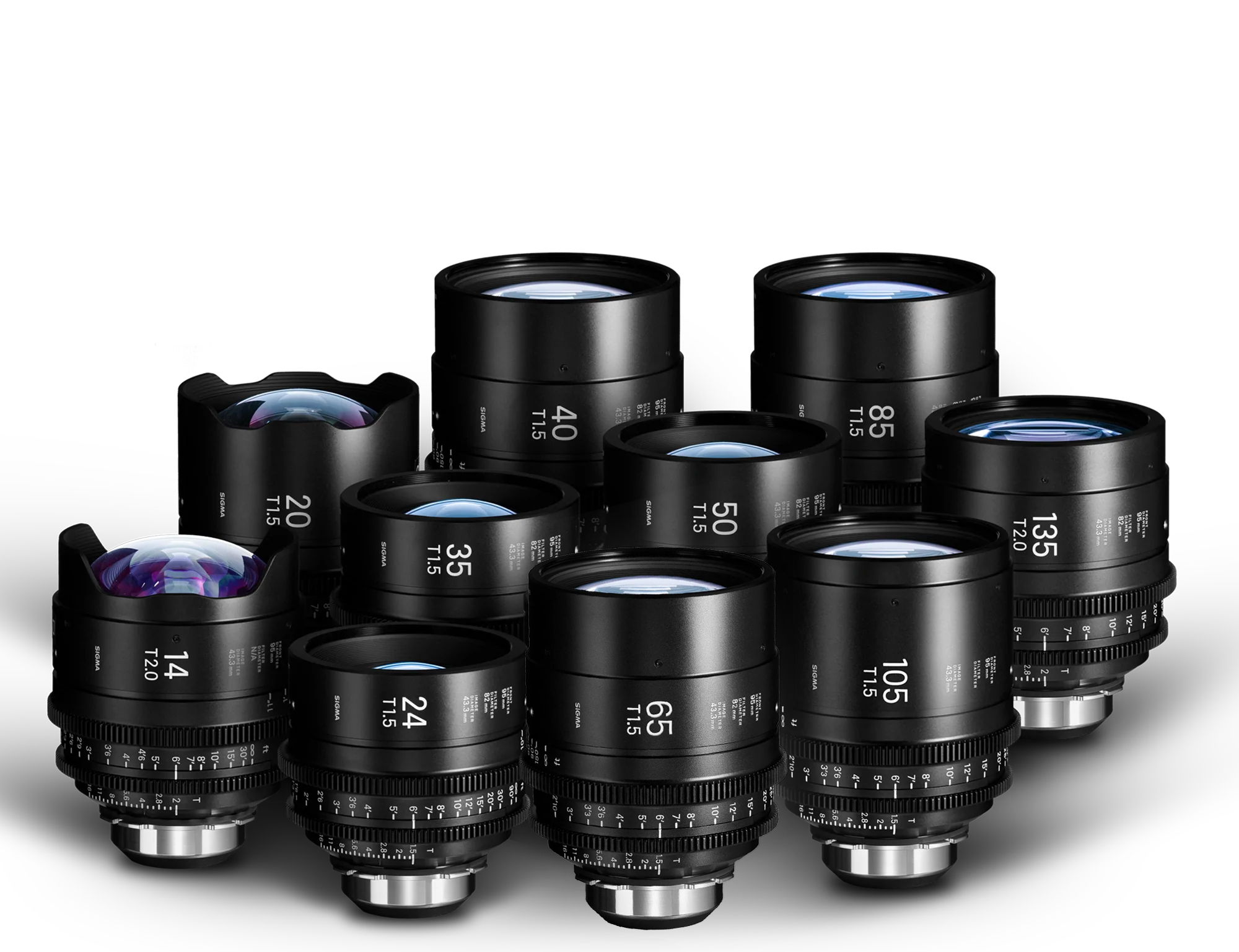 Ten Sigma Cine FF prime lenses
