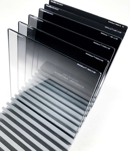 Six Schneider Rhodium FSND filters from 0.3 to 1.8