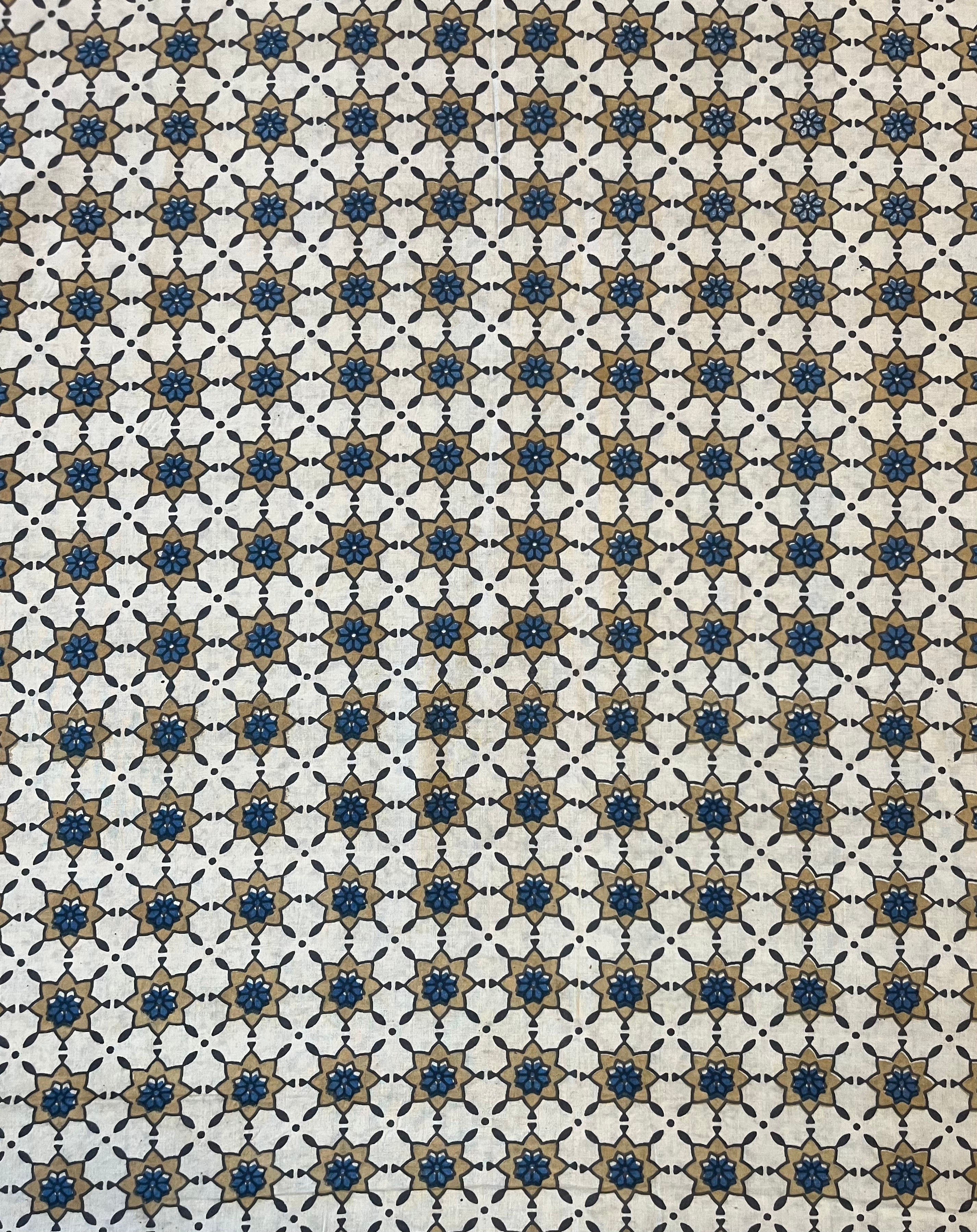 Ajrakh Block Print - Katoenen Stof