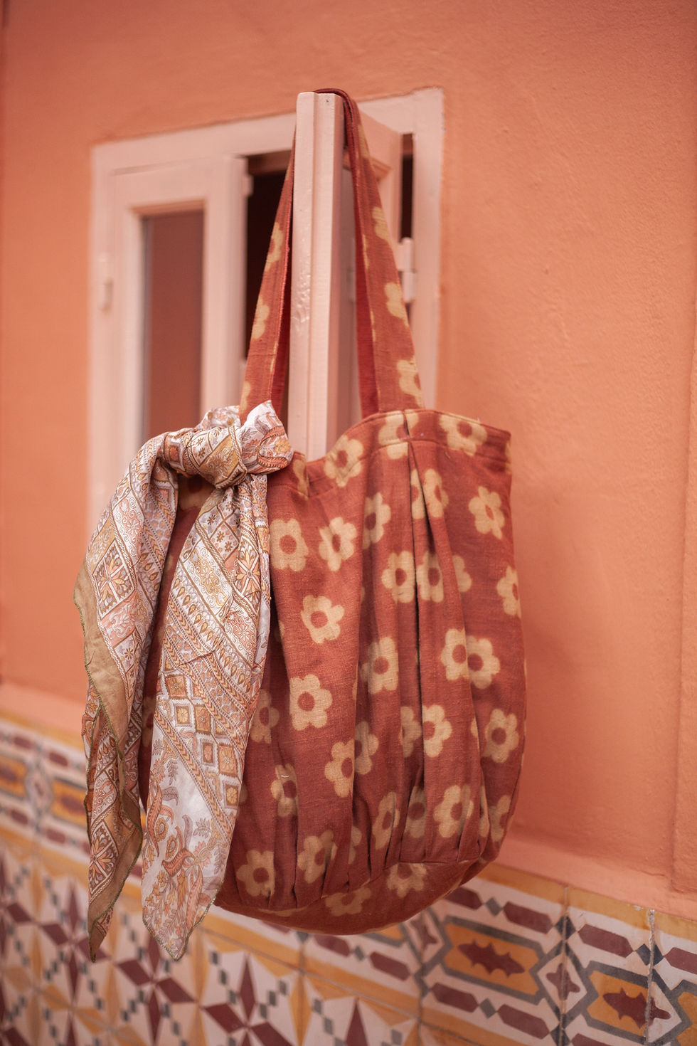 Thumbnail: The Flower Kisses Block Print Bag