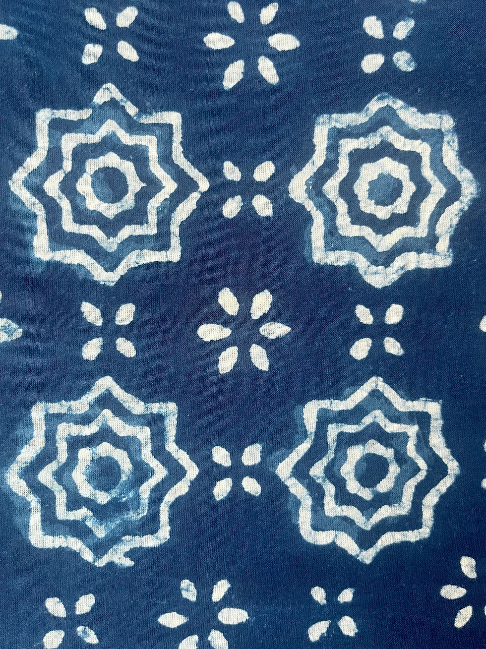 Thumbnail: Dabu Block Print - Katoenen Stof